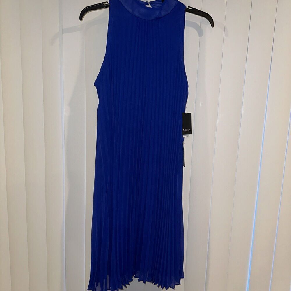 Marina Rinaldi Women's Cobalt Sleeveless Dress. Style T7451. NWT. 2